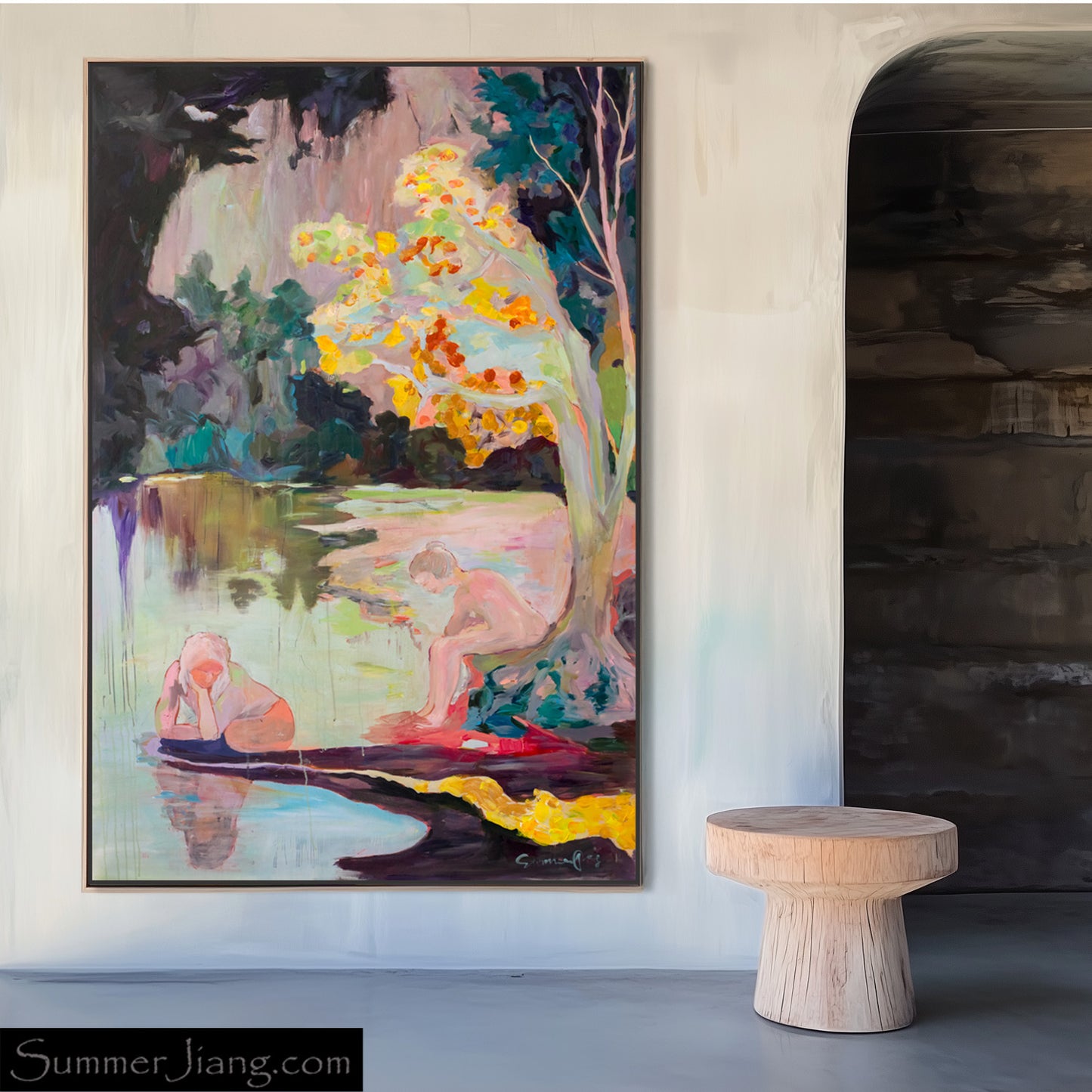 Artist: Summer Jiang - Silent Spark | Frequency 2.1: Vivid neon palette, digital surrealism, glowing abstract forms.