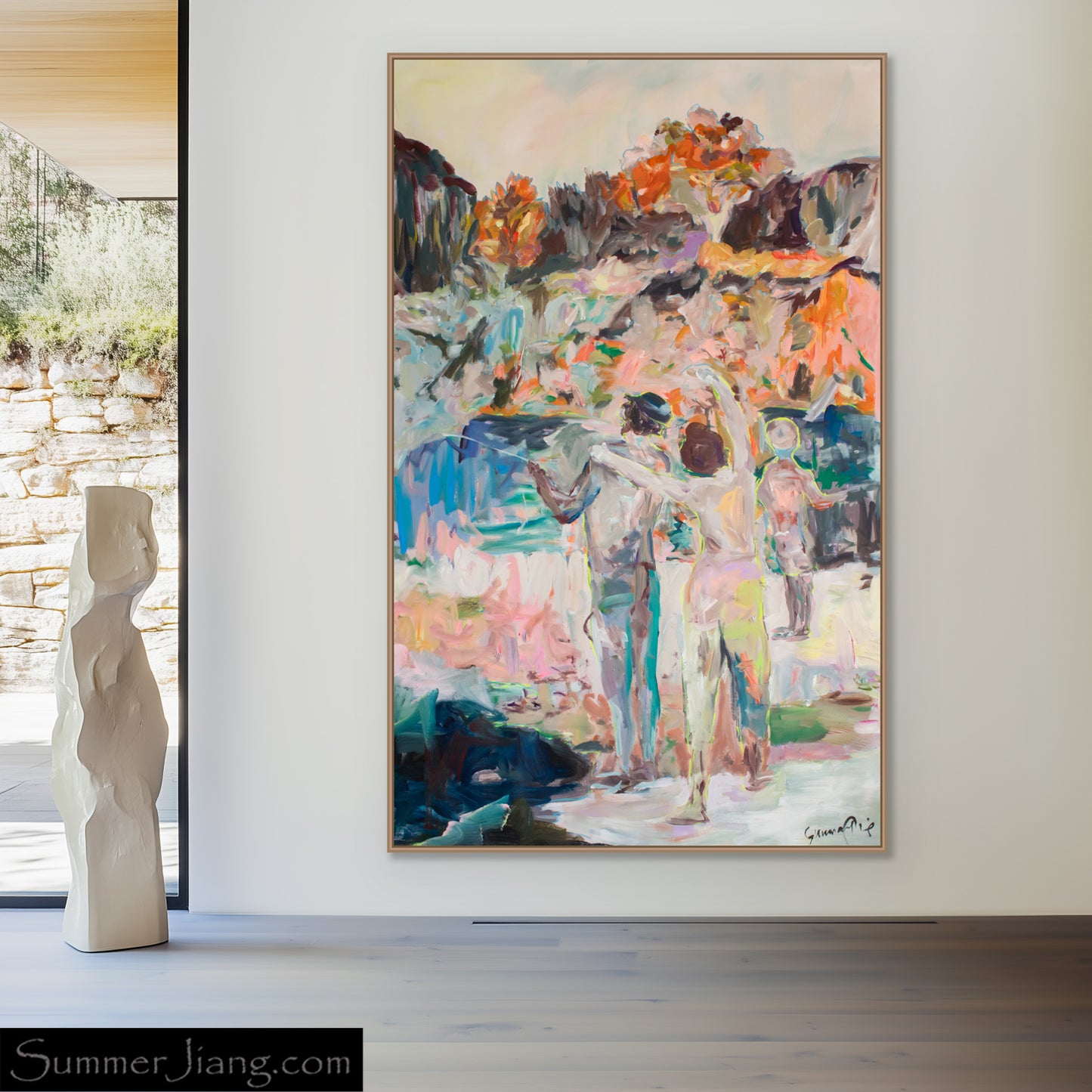 Artist: Summer Jiang - The Life I Planned - Abstract, vibrant colors, layered textures, mixed media, dynamic composition