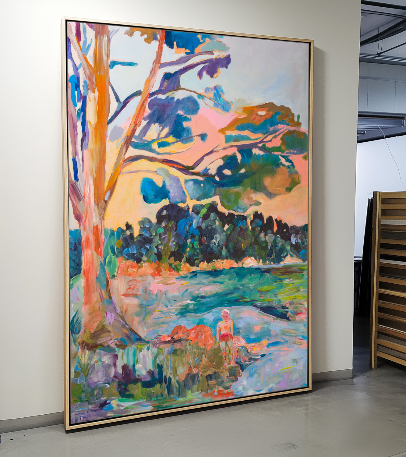 Artist: Summer Jiang - Cost of Becoming - Abstract, vivid colors, layered textures, mixed media, dynamic composition