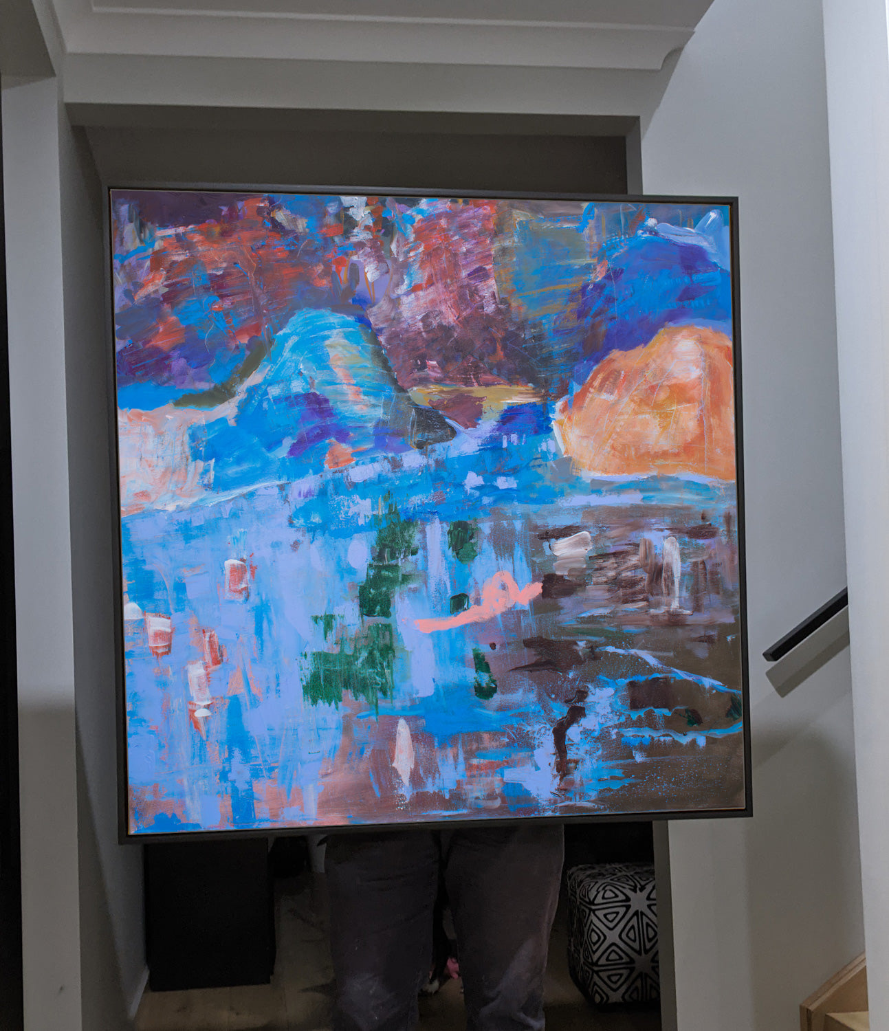Artist: Summer Jiang - Against the tide - Vivid, surreal colors, digital art, dynamic brushwork, abstract forms.
