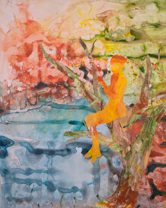 Golden Canopy, pink, green, orange, blue Limited Edition Print by Summer Jiang