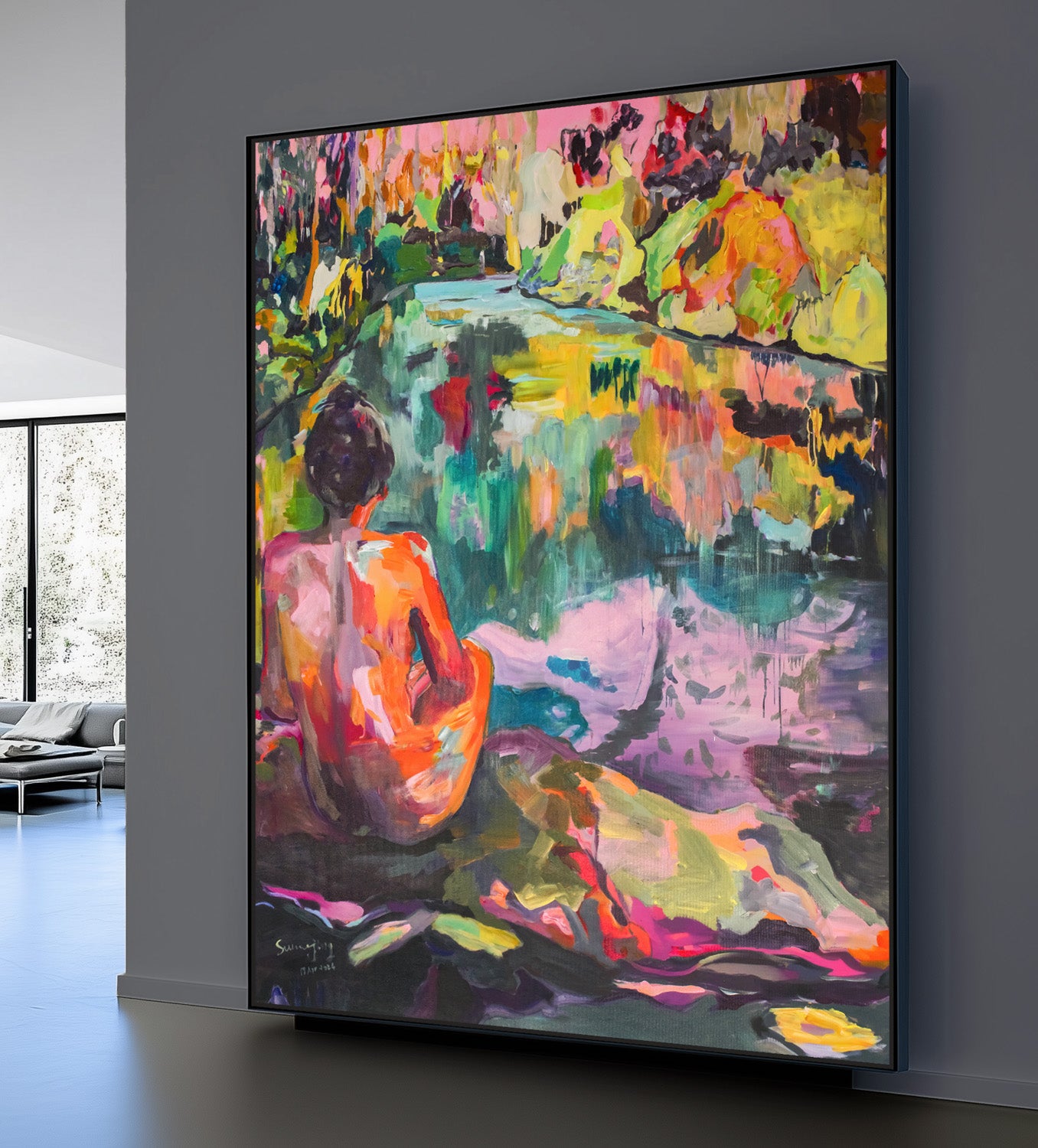 Artist: Summer Jiang - The Start of a Summer | Frequency 2.2: Dreamy pastel hues, soft brushwork, ethereal abstract style