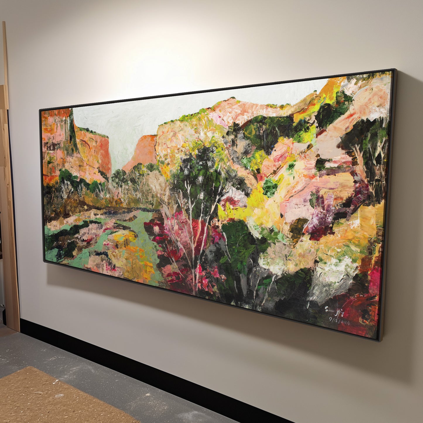 Artist: Summer Jiang - Path of Water | Frequency 2.7: Ethereal blues, fluid brushwork, abstract Daoist energy flow.