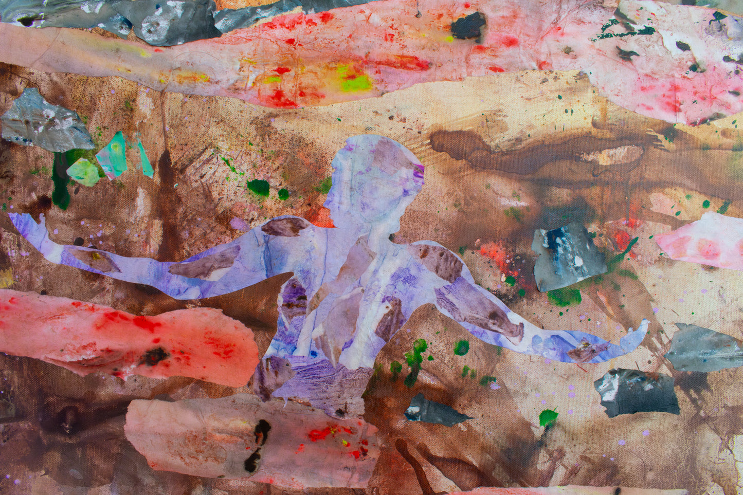 Artist: Summer Jiang - Walk Through Dawn - Dreamy pastel hues, soft gradients, digital painting, ethereal abstract style
