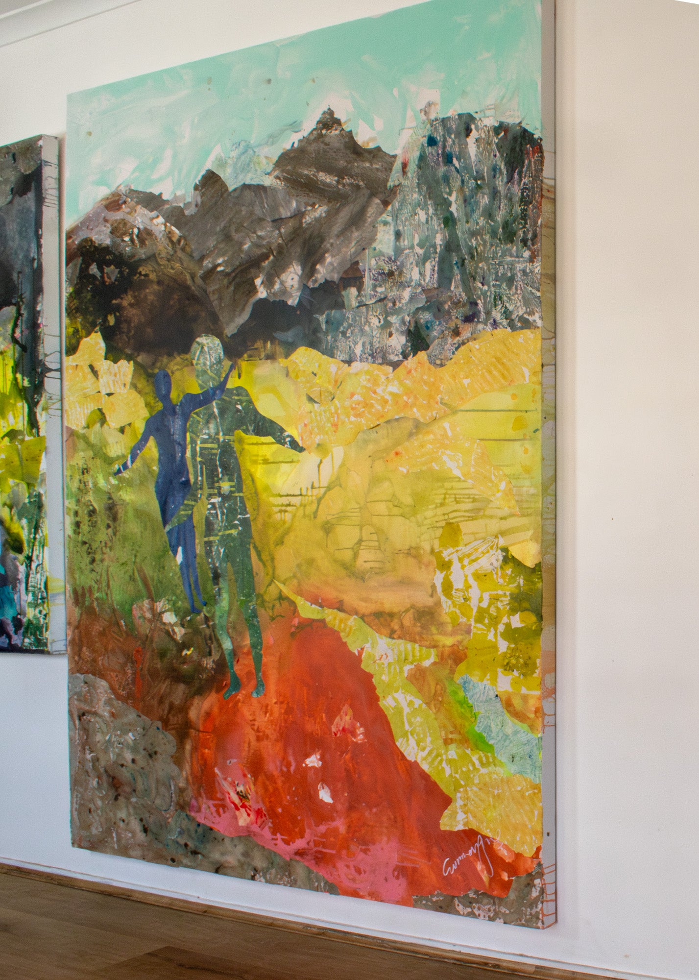 Artist: Summer Jiang - Path Becoming | Frequency 4.5; Abstract, vibrant colors, fluid forms, digital mixed media style