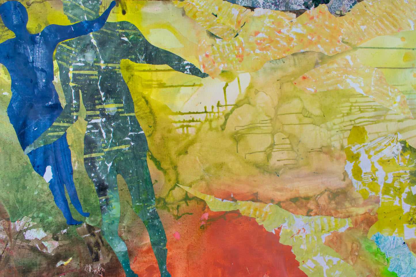 Artist: Summer Jiang - Path Becoming | Frequency 4.5; Abstract, vibrant colors, fluid forms, digital mixed media style.