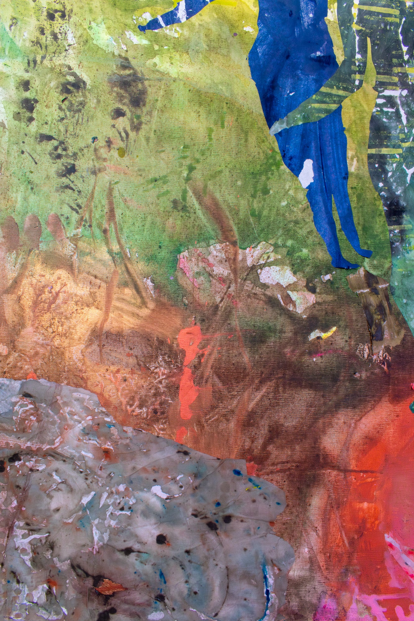 Artist: Summer Jiang - Path Becoming | Frequency 4.5 - Abstract, vibrant hues, fluid forms, digital mixed media style