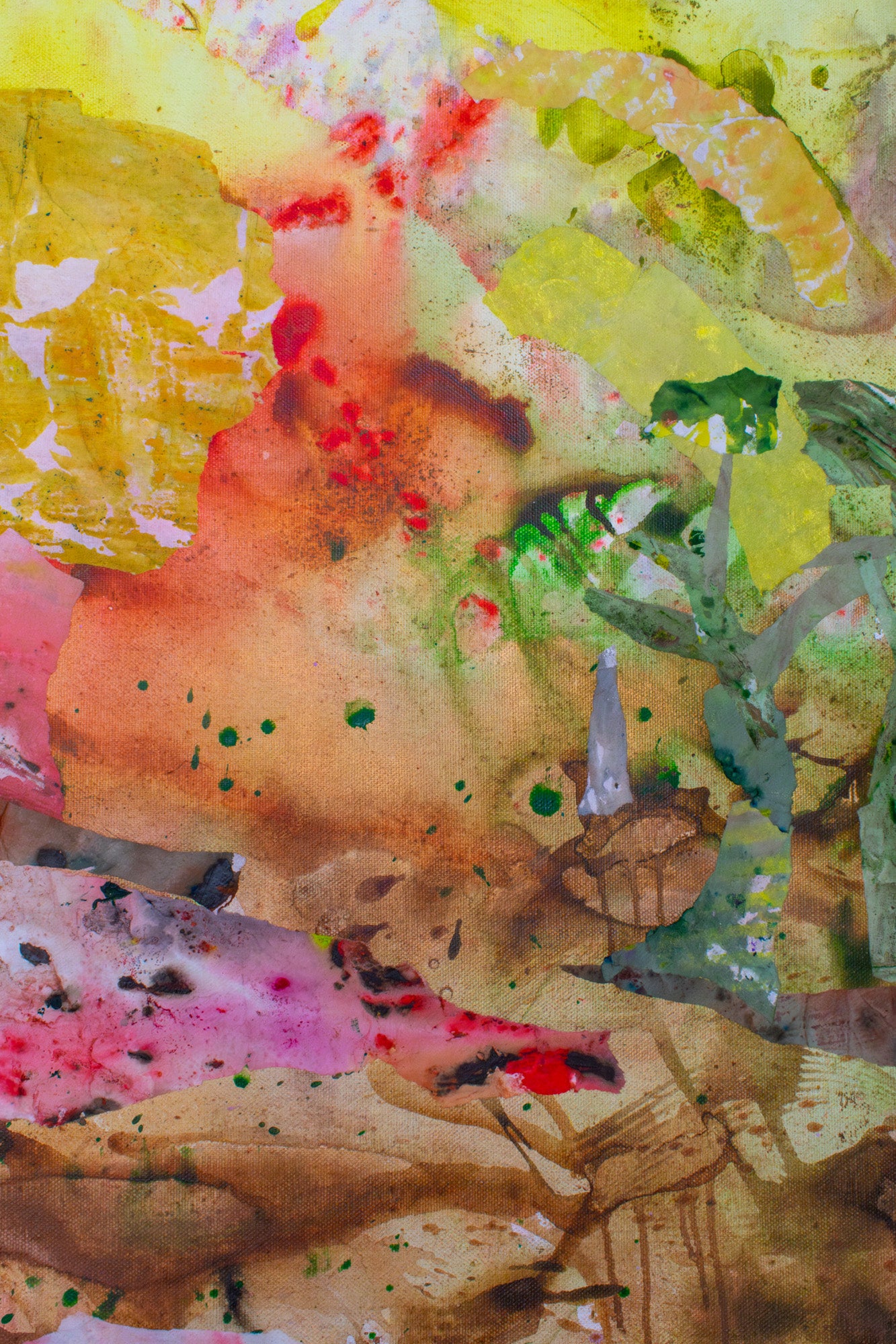 Artist: Summer Jiang - Walk Through Dawn - Dreamy pastel hues, soft gradients, digital painting, ethereal abstract style