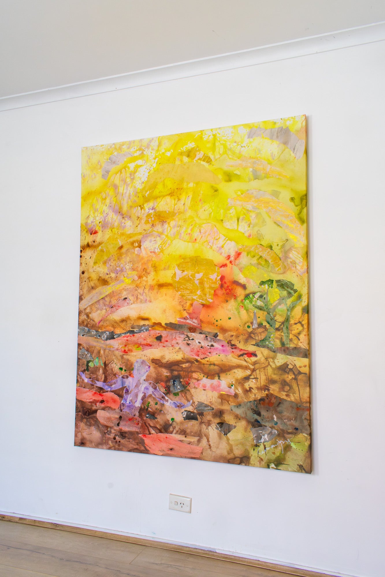 Artist: Summer Jiang - Walk Through Dawn - Dreamy pastel hues, soft gradients, digital painting, ethereal abstract style.