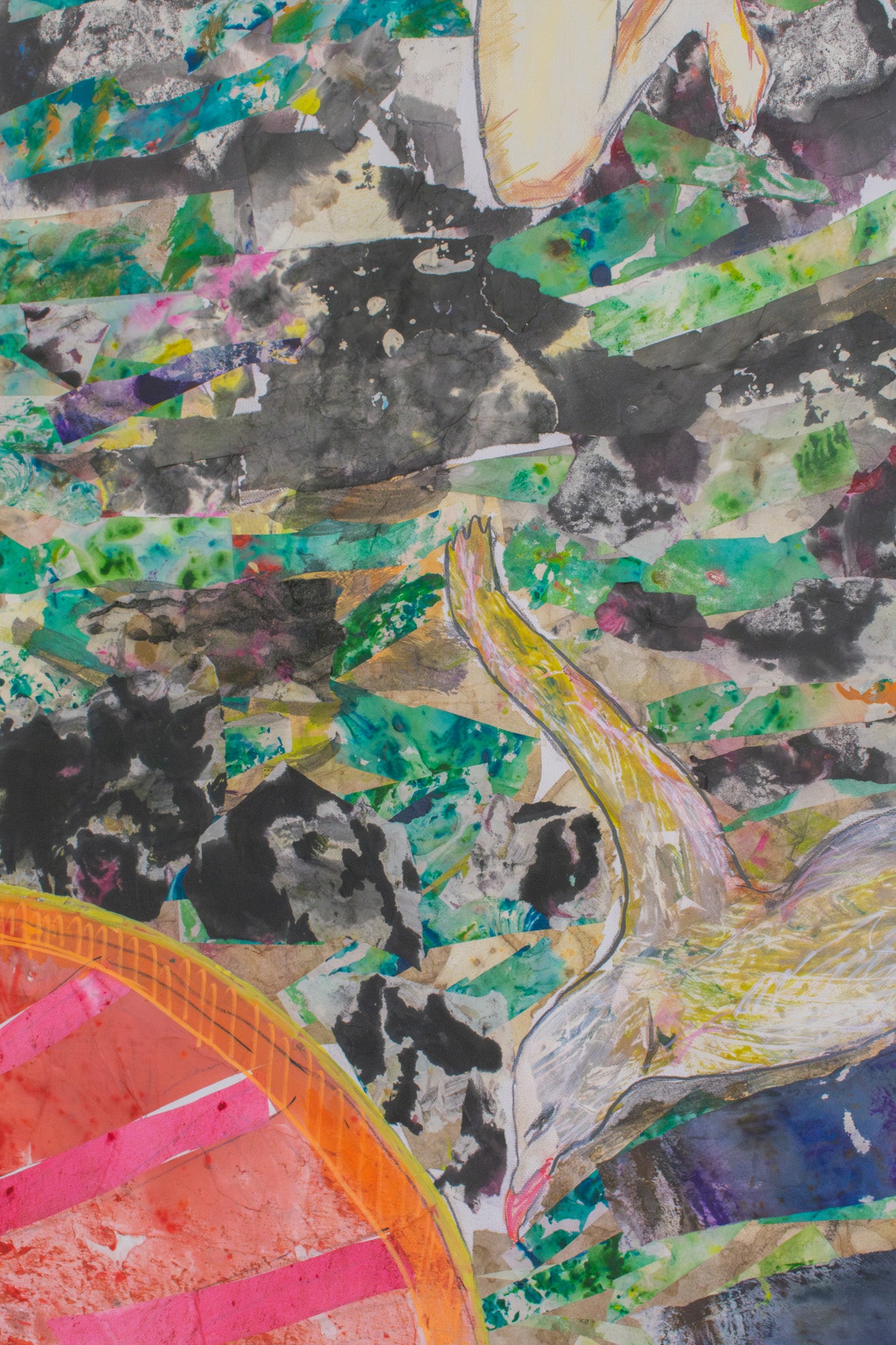 Artist: Summer Jiang - "Leap of the Wild Heart" - Vivid, dreamy colors, ethereal brushwork, surrealist fantasy style.