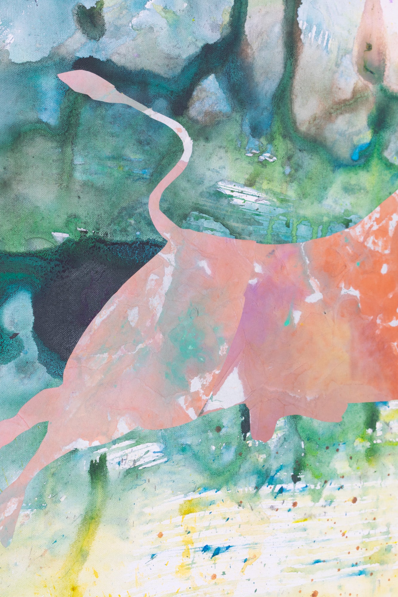 Artist: Unknown - Unbreakable | Frequency 3.3 - Bold, abstract, vivid colors, mixed media, dynamic brushwork.