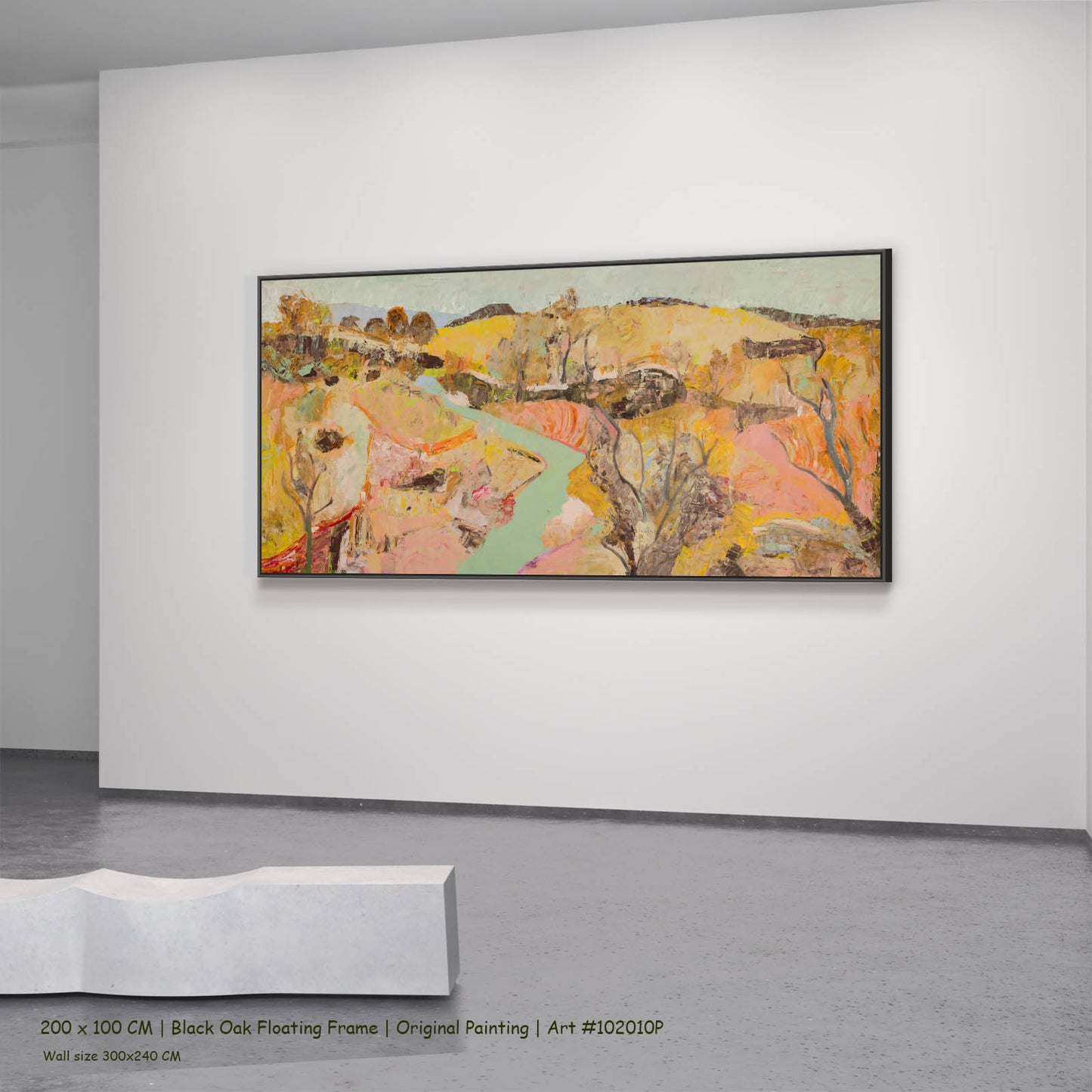 Albury, gold, pink, brown Original Painting by Summer Jiang