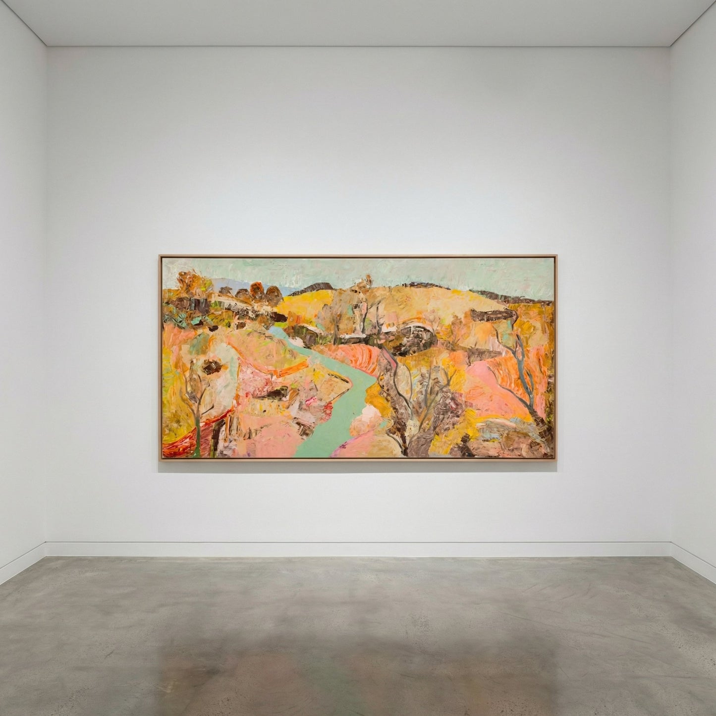 Albury, gold, pink, brown Original Painting by Summer Jiang