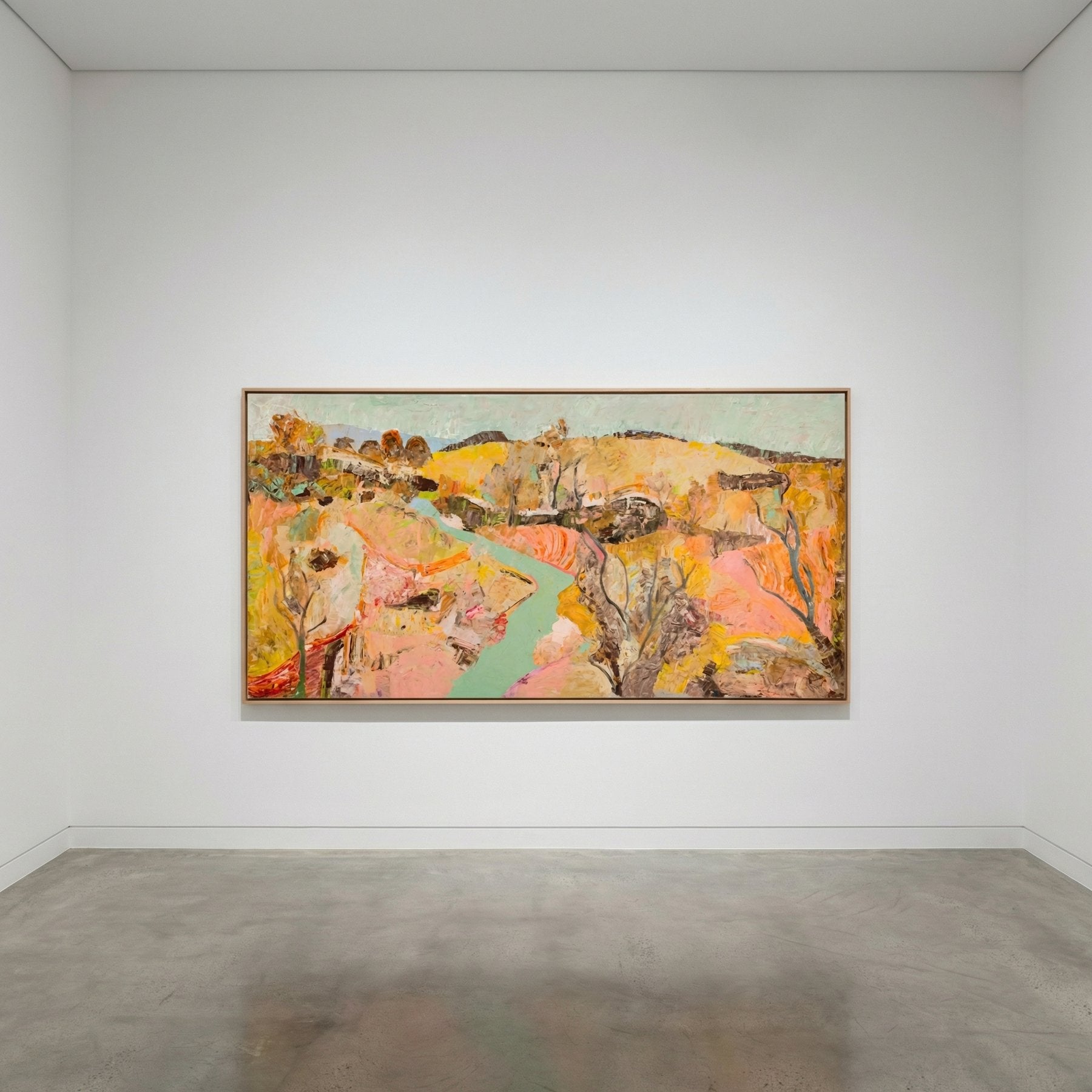 Albury, gold, pink, brown Original Painting by Summer Jiang