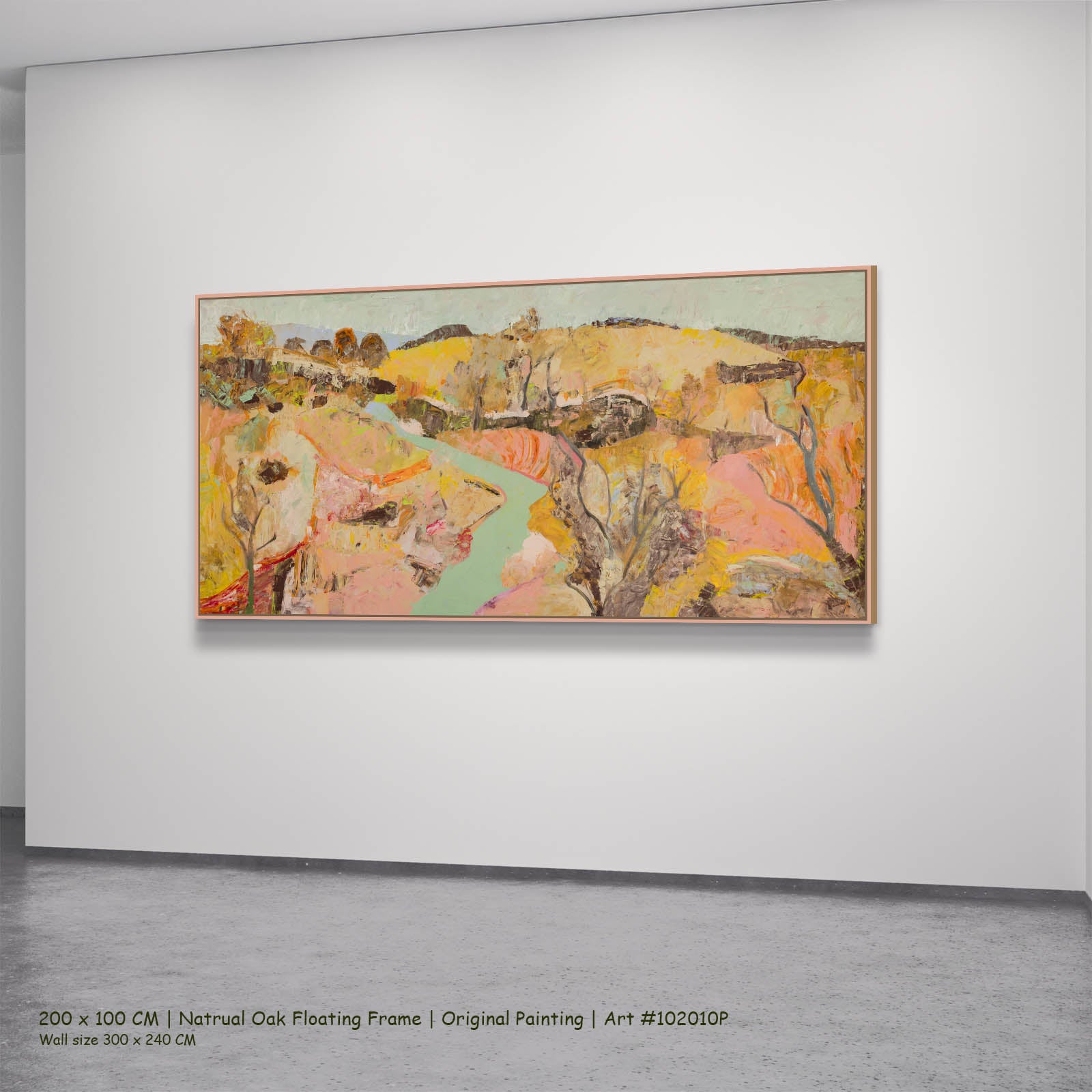 Albury, gold, pink, brown Original Painting by Summer Jiang