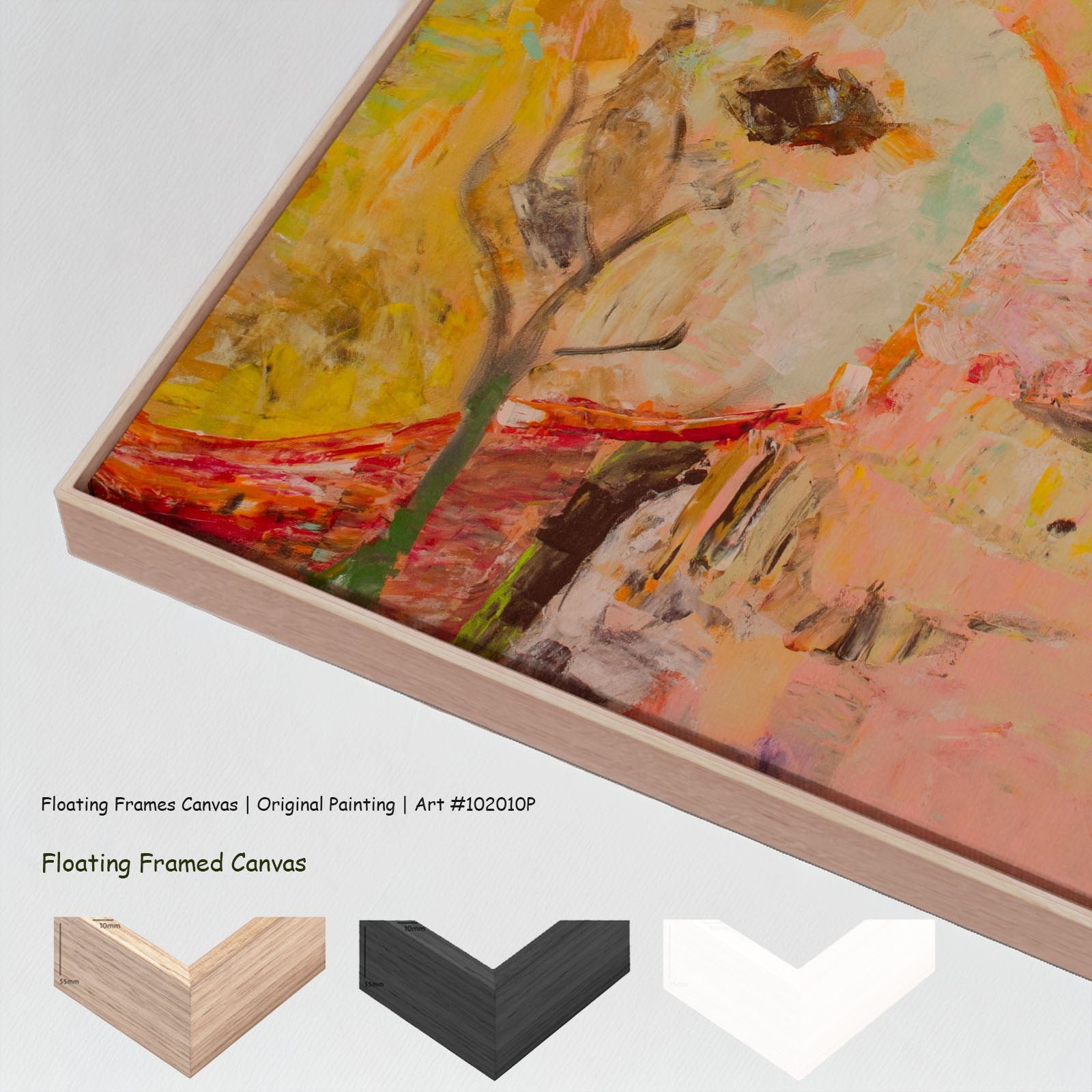 Albury, gold, pink, brown Original Painting by Summer Jiang