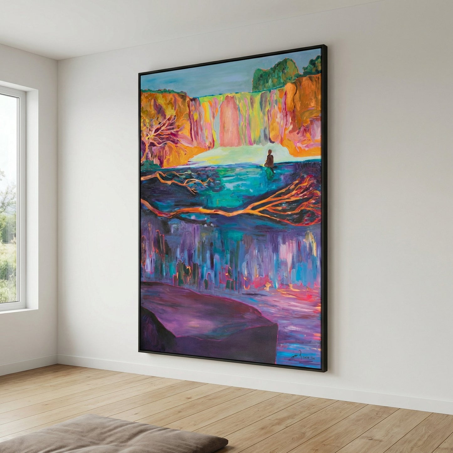 Between Two Worlds, purple, orange, pink Limited Edition Print by Summer Jiang
