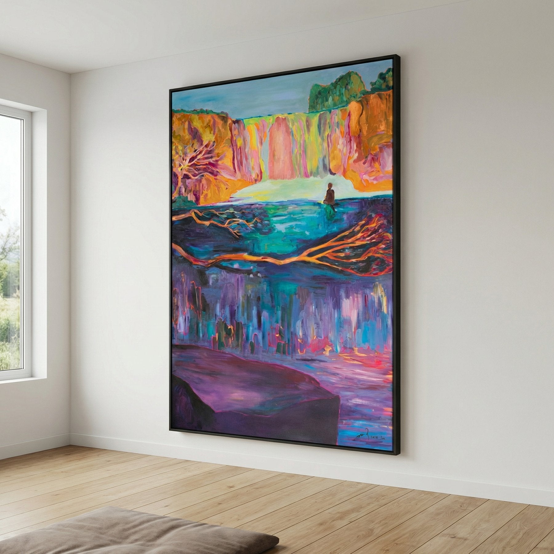 Between Two Worlds, purple, orange, pink Limited Edition Print by Summer Jiang