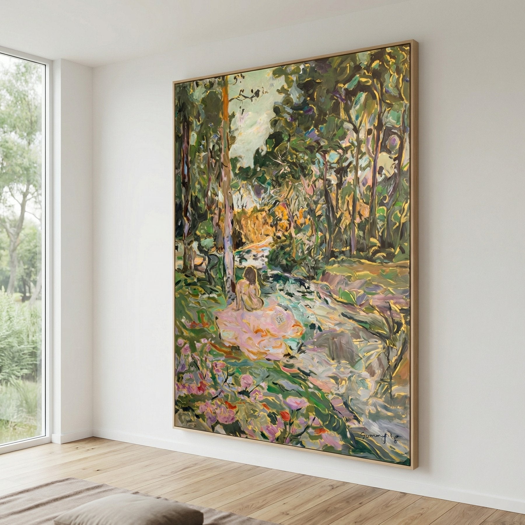 Stay, green, pink Limited Edition Print by Summer Jiang