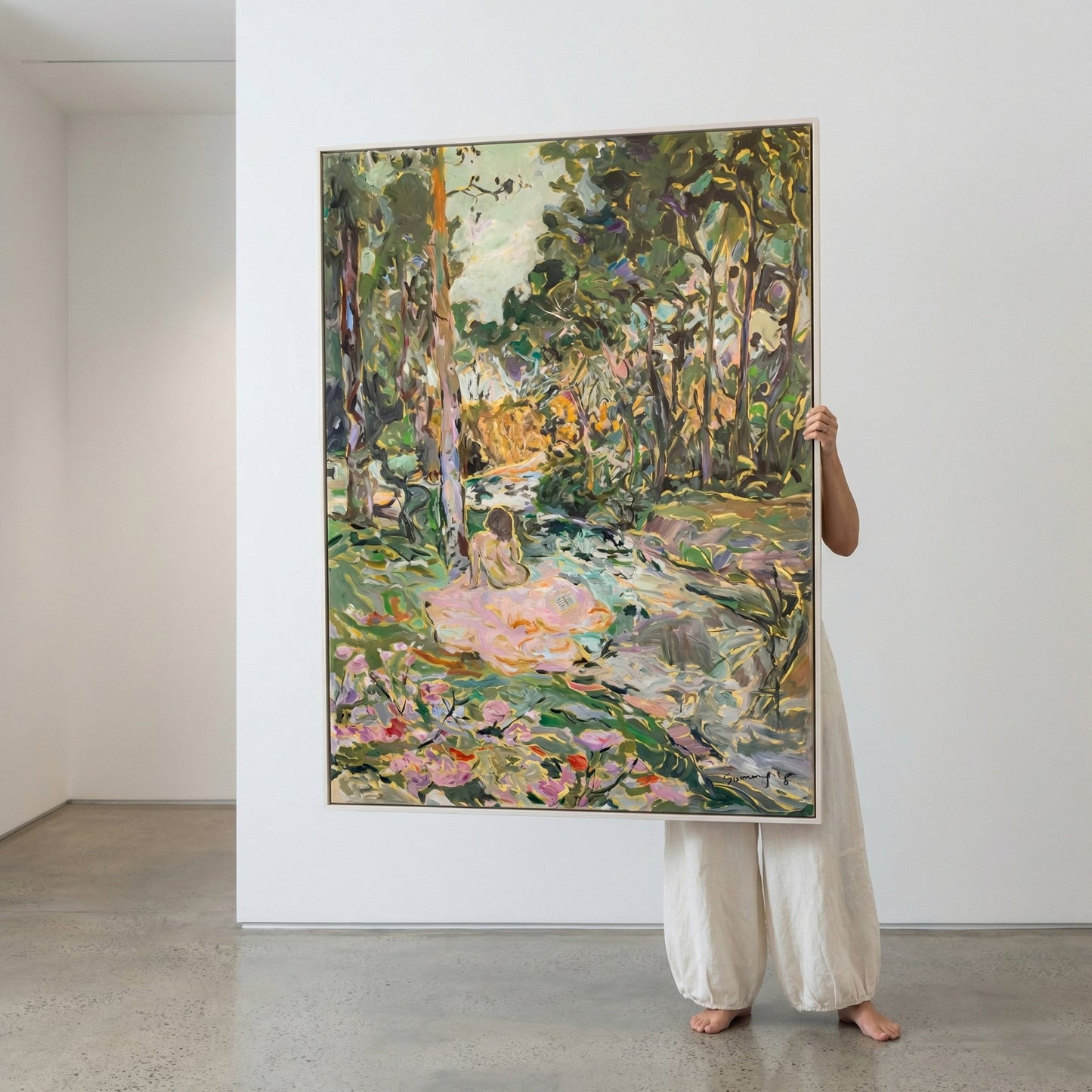 Stay, green, pink Limited Edition Print by Summer Jiang