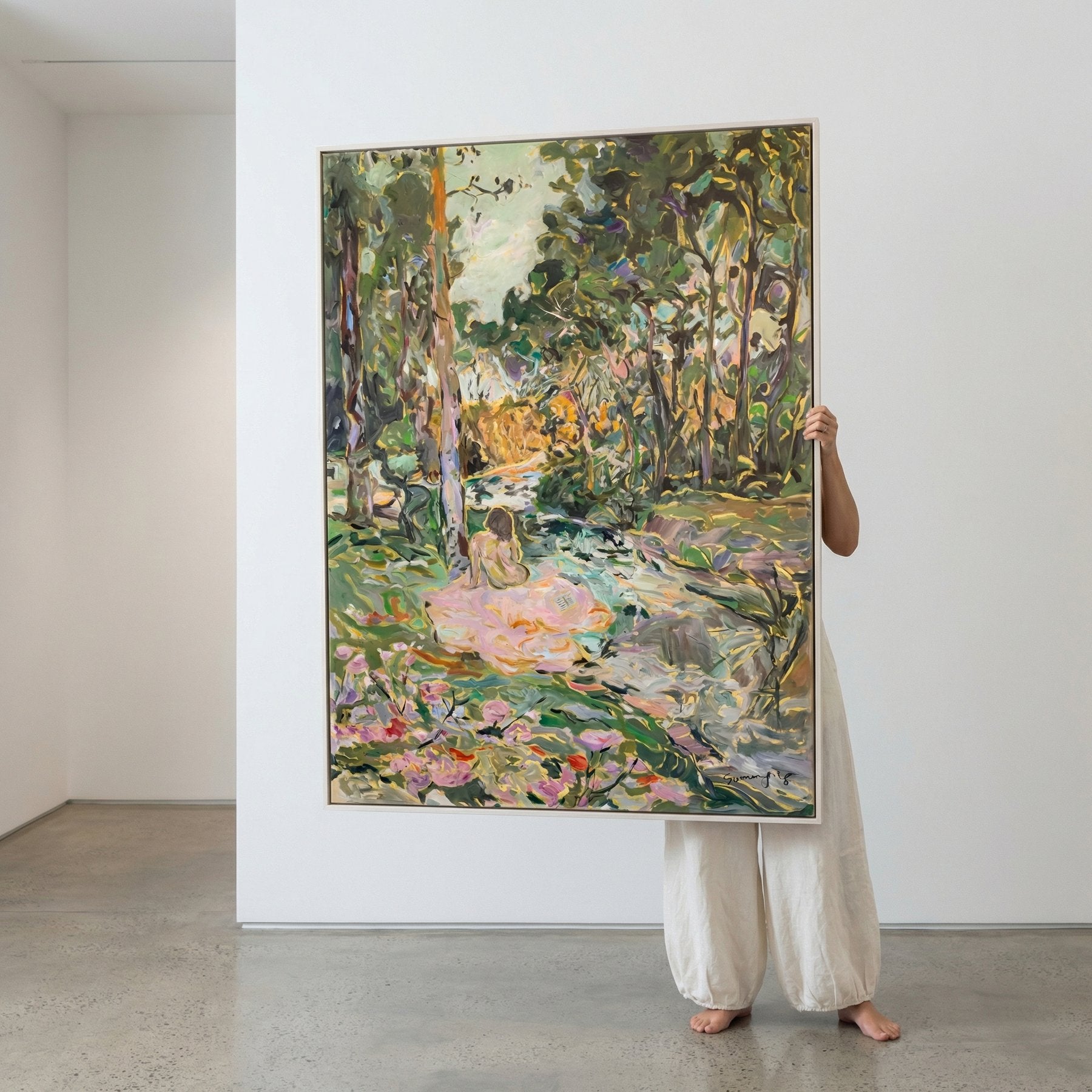 Stay, green, pink Limited Edition Print by Summer Jiang