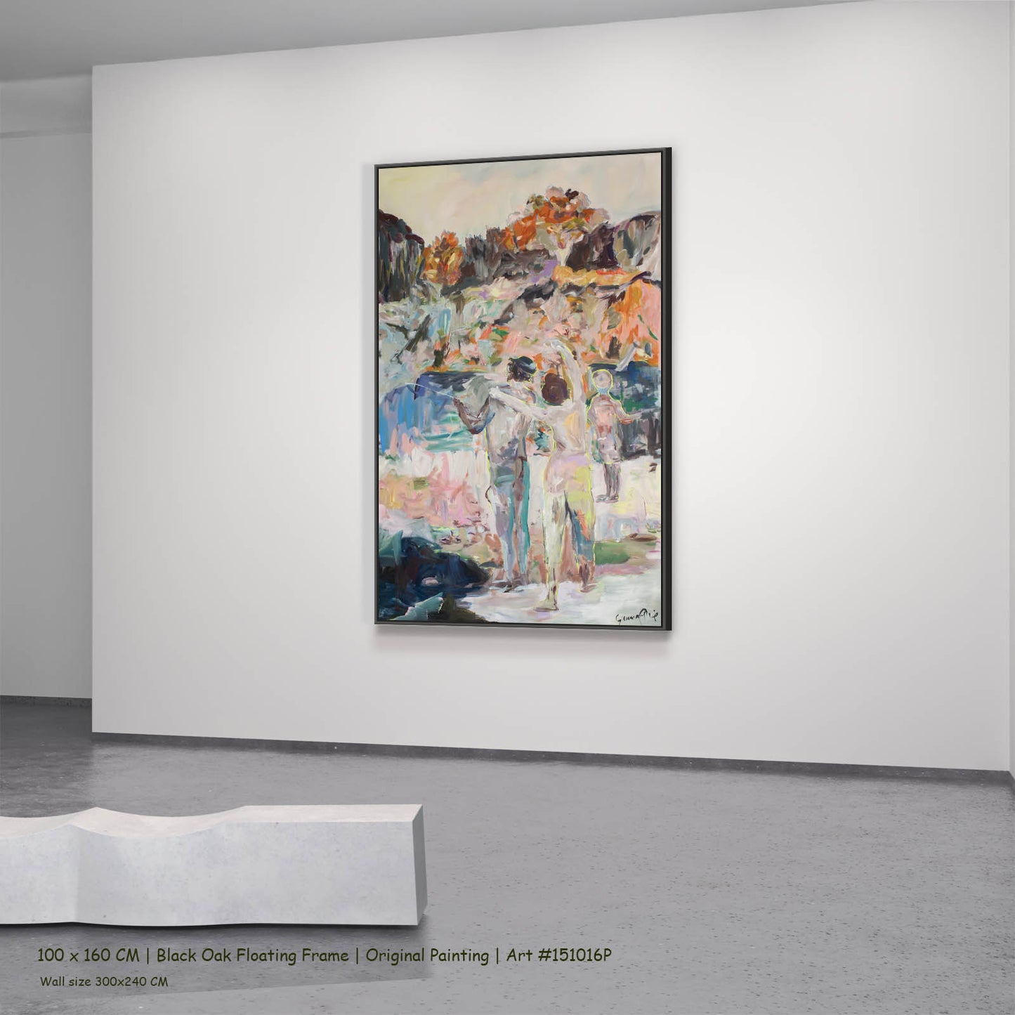 The life I planned, pink, orange, blue Original Painting by Summer Jiang