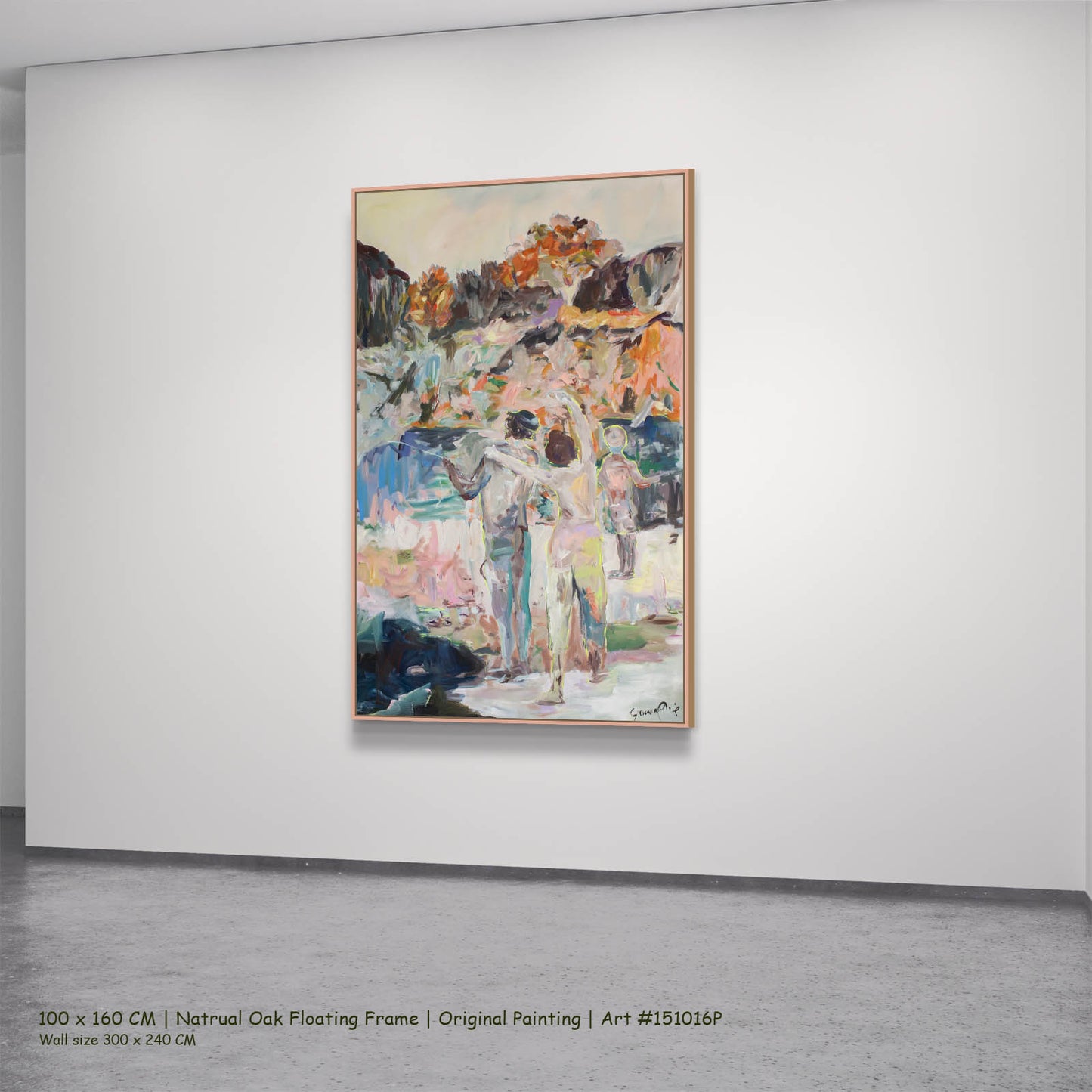 The life I planned, pink, orange, blue Original Painting by Summer Jiang