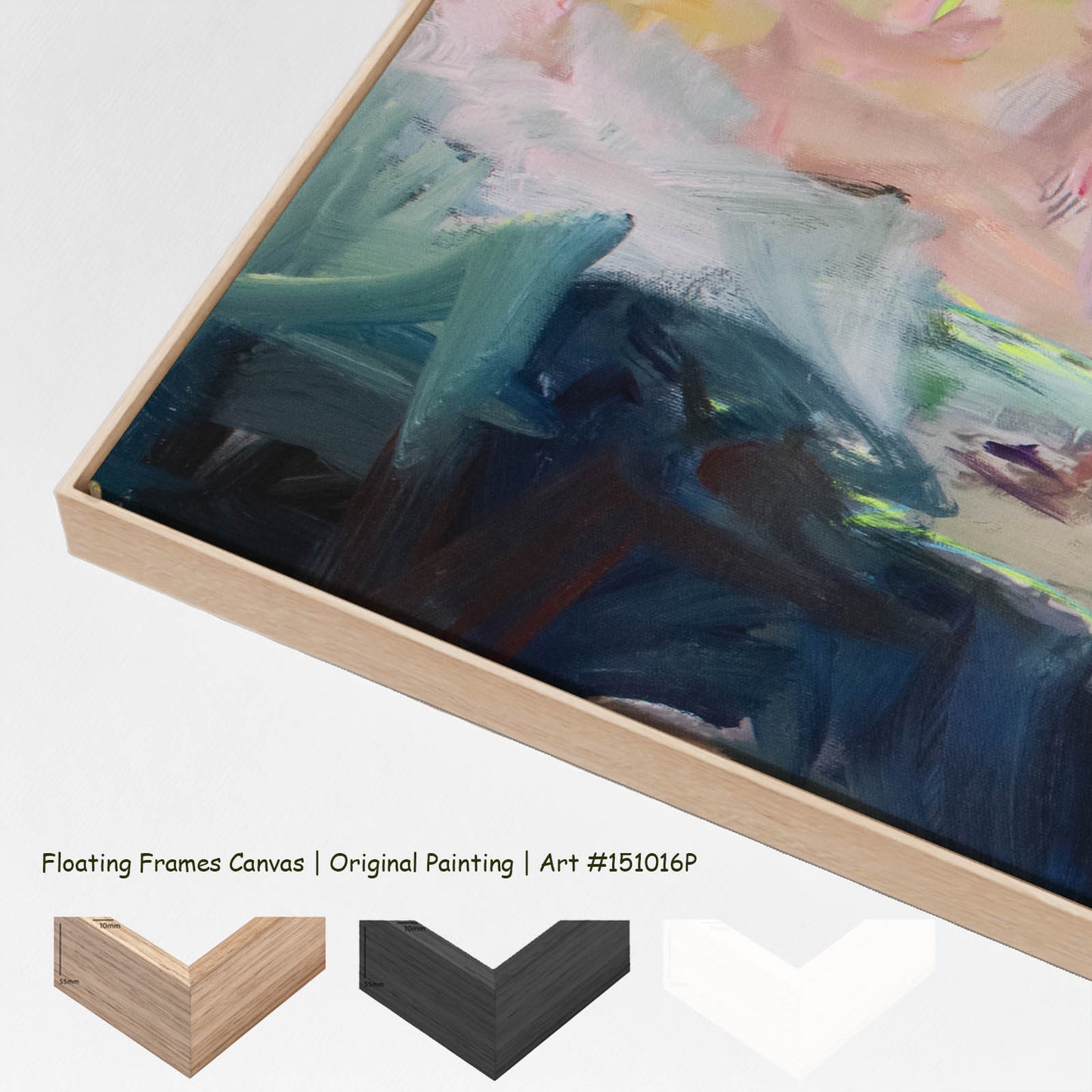 The life I planned, pink, orange, blue Original Painting by Summer Jiang