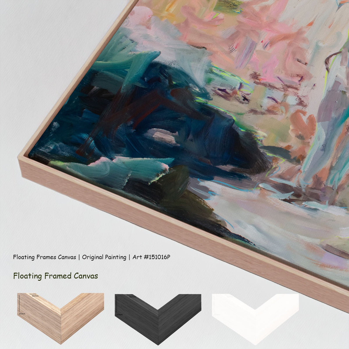 The life I planned, pink, orange, blue Original Painting by Summer Jiang