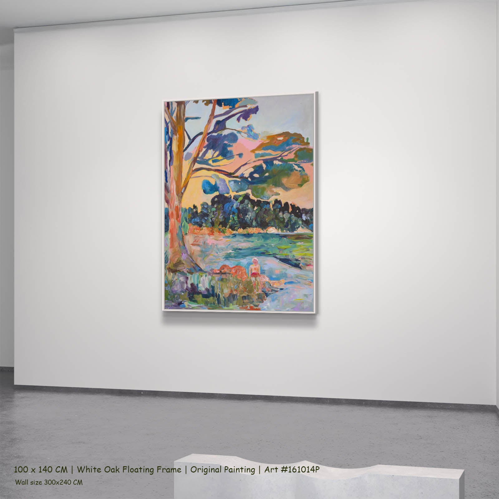 Cost of becoming, green, blue, pink, brown Original Painting by Summer Jiang