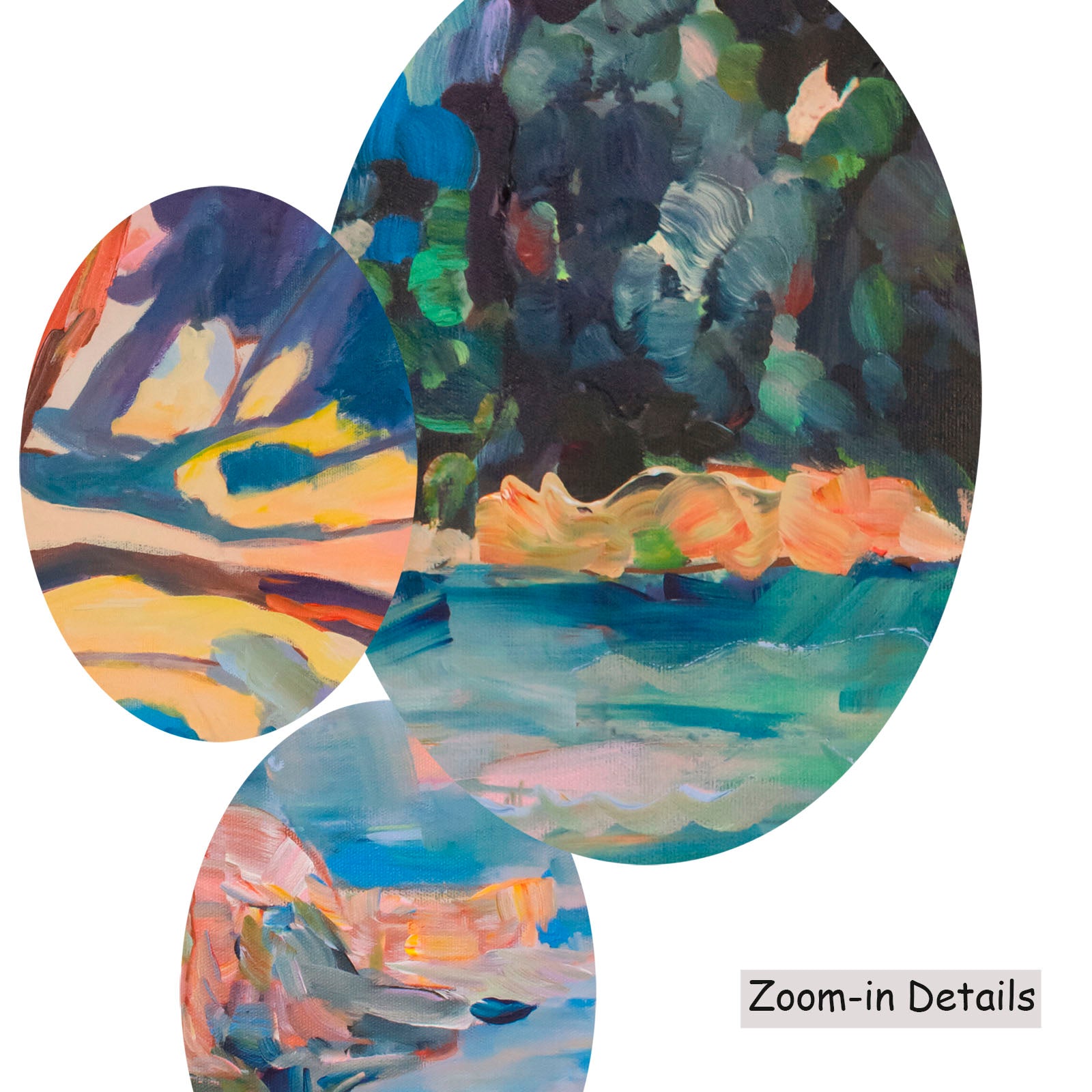Cost of becoming, green, blue, pink, brown Original Painting by Summer Jiang