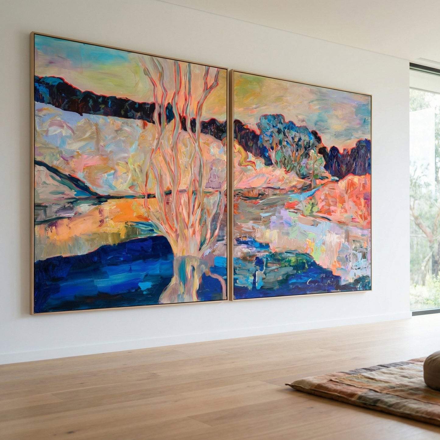 The Pause, blue, pink, orange Limited Edition Print by Summer Jiang