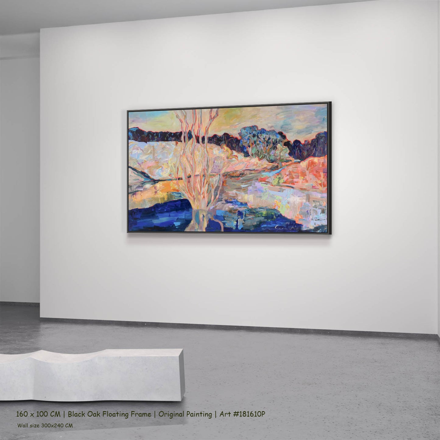 The Pause, blue, pink, orange Original Painting by Summer Jiang