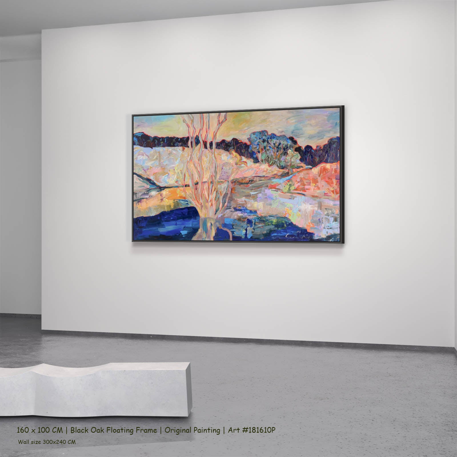 The Pause, blue, pink, orange Original Painting by Summer Jiang