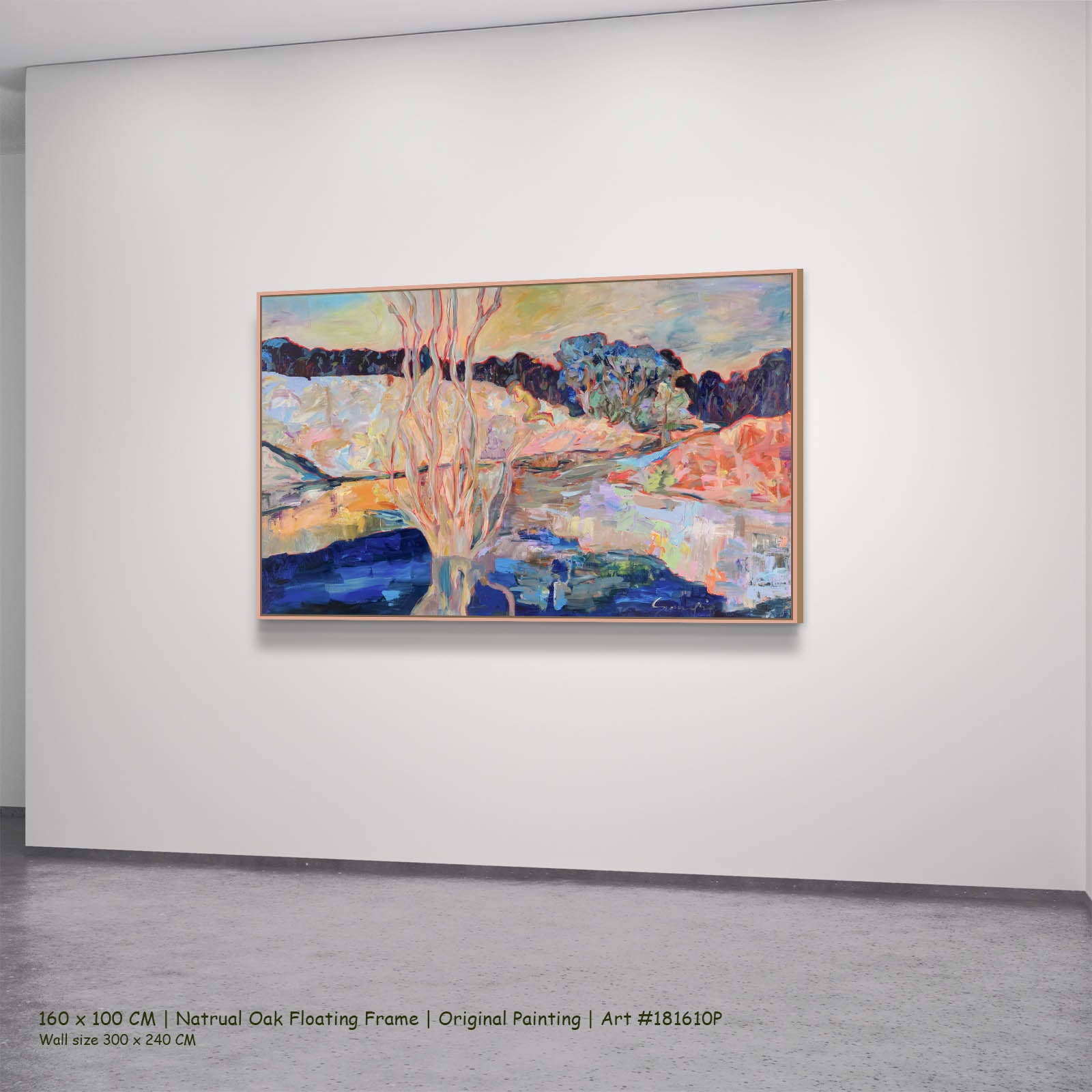 The Pause, blue, pink, orange Original Painting by Summer Jiang