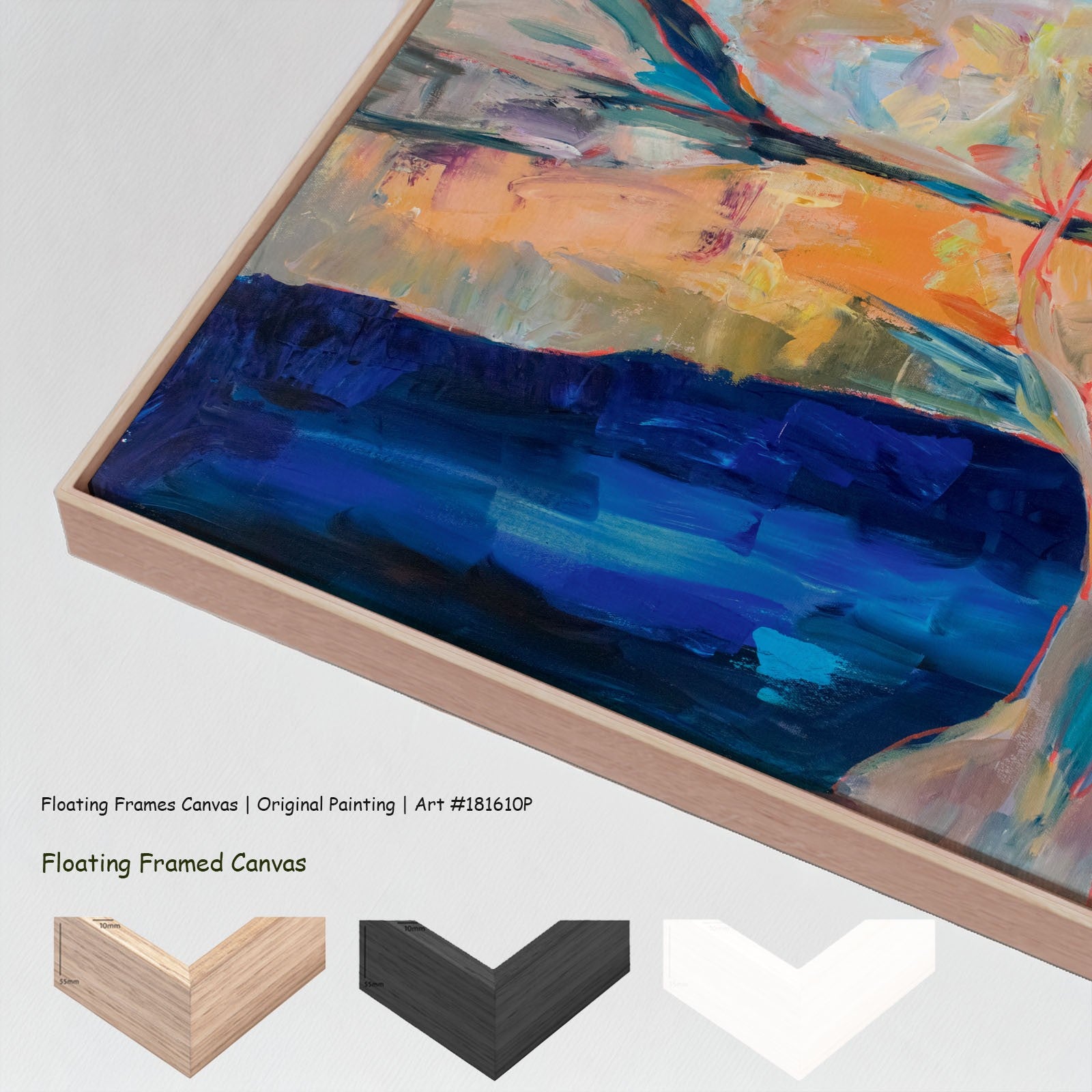 The Pause, blue, pink, orange Original Painting by Summer Jiang