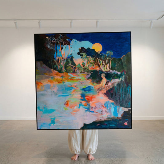 Whole, blue, green, orange Original Painting by Summer Jiang