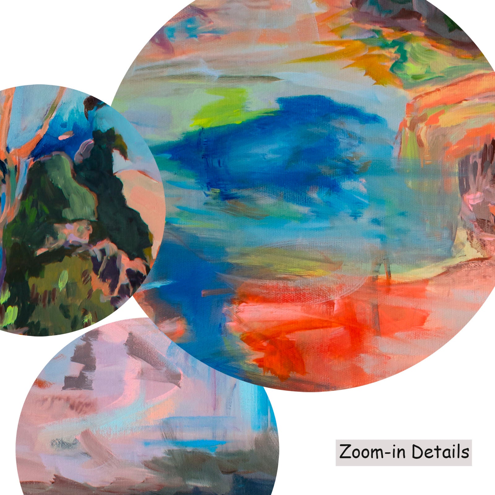 Whole, blue, green, orange Original Painting by Summer Jiang