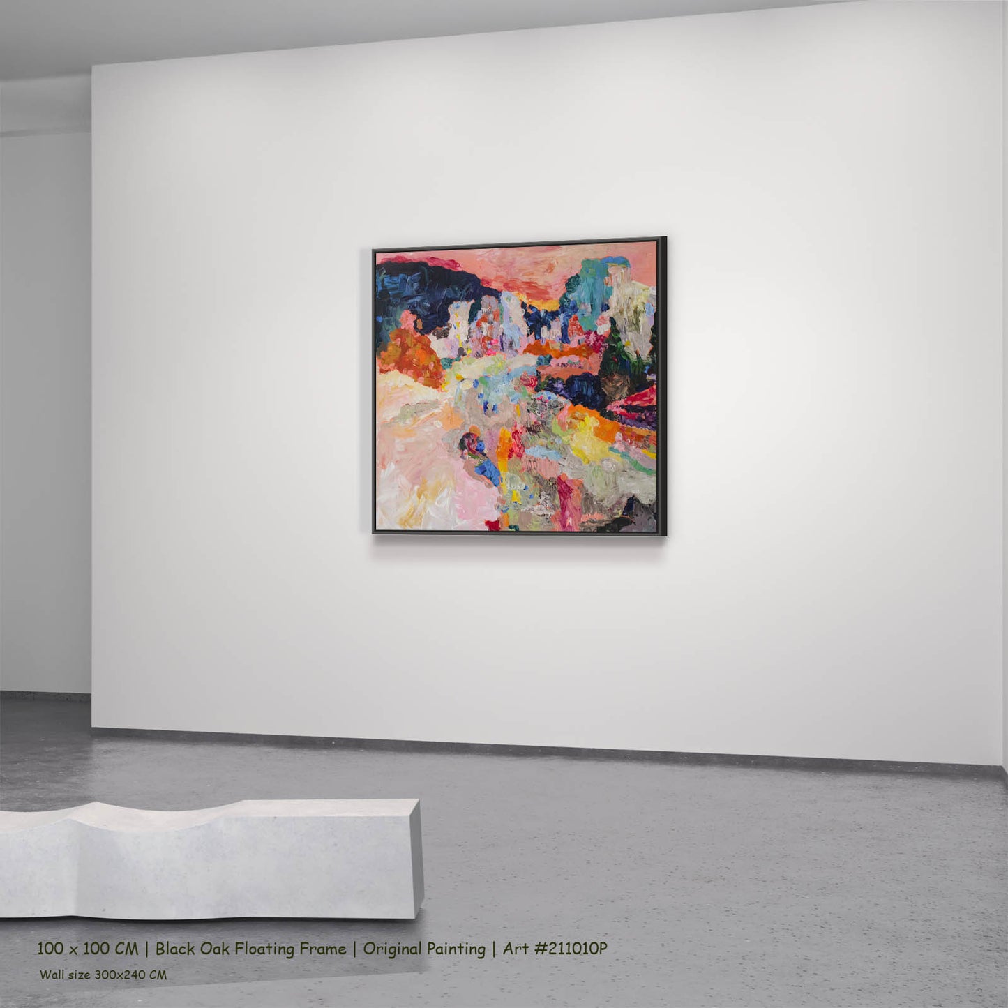 Far From Home, pink, blue Original Painting by Summer Jiang