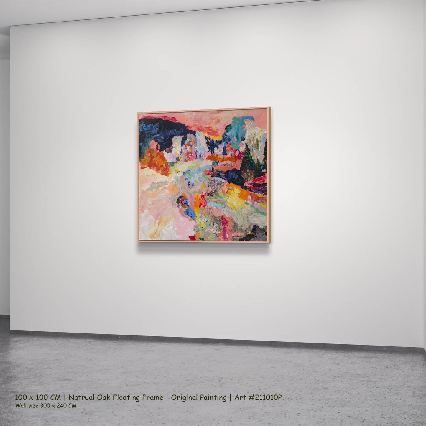 Far From Home, pink, blue Original Painting by Summer Jiang