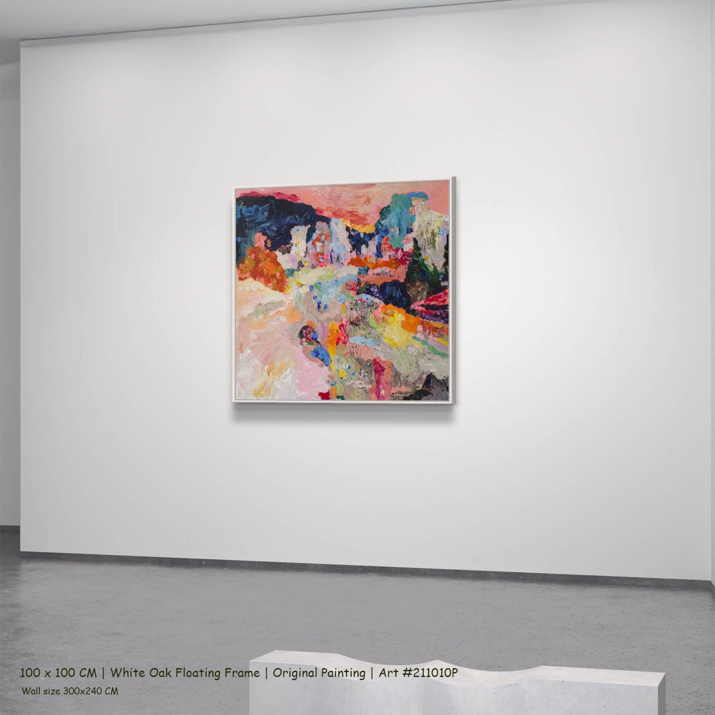 Far From Home, pink, blue Original Painting by Summer Jiang