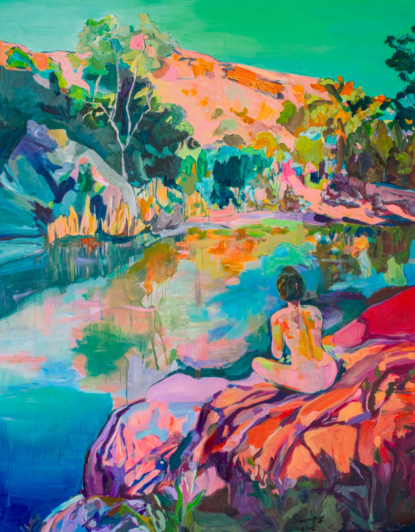 Undecorated, green, pink, blue Limited Edition Print by Summer Jiang