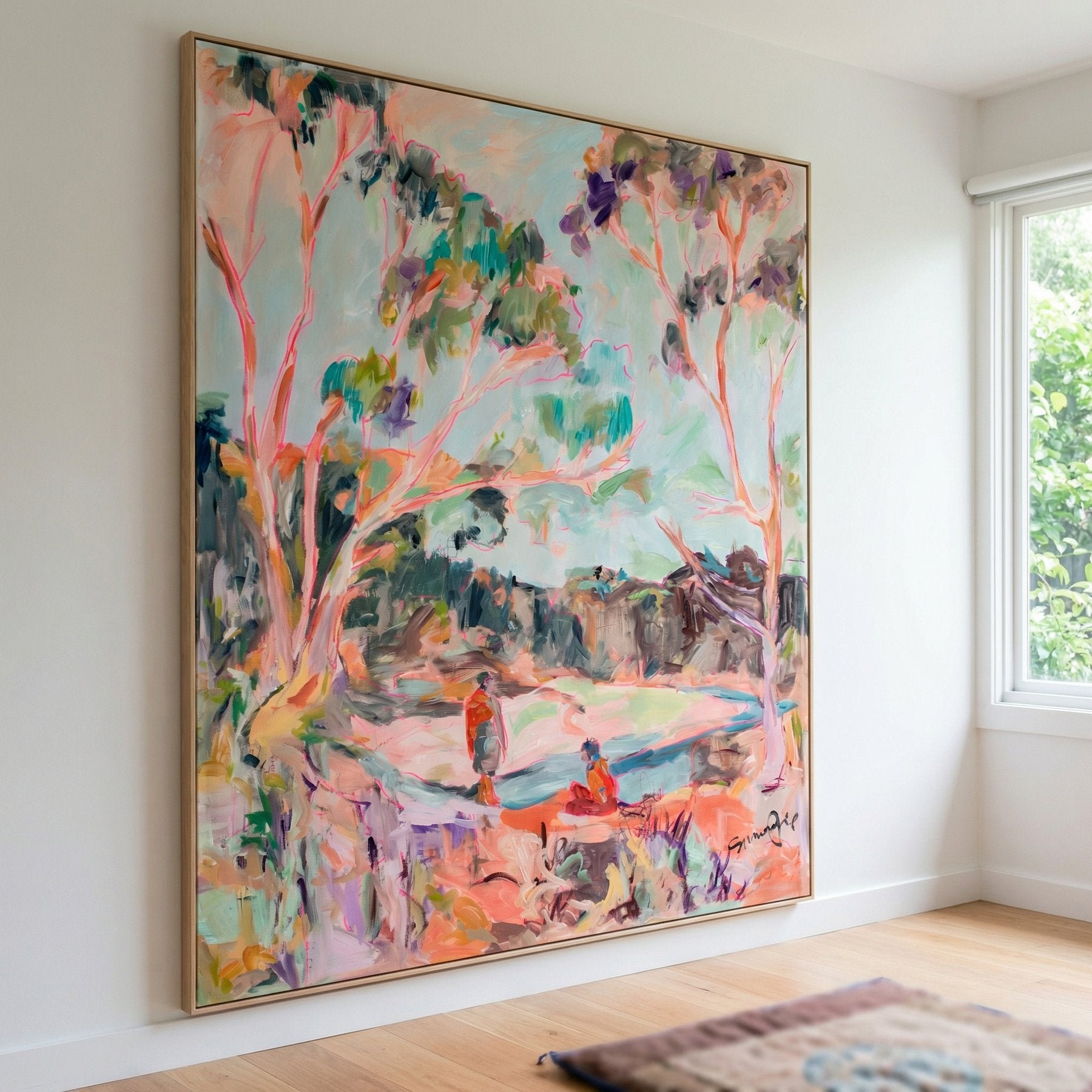 No words, pink, green, brown Limited Edition Print by Summer Jiang