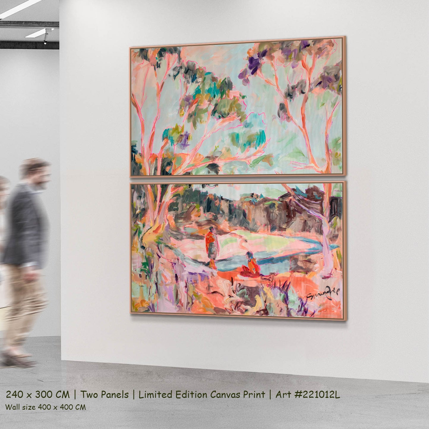 No words, pink, green, brown Limited Edition Print by Summer Jiang