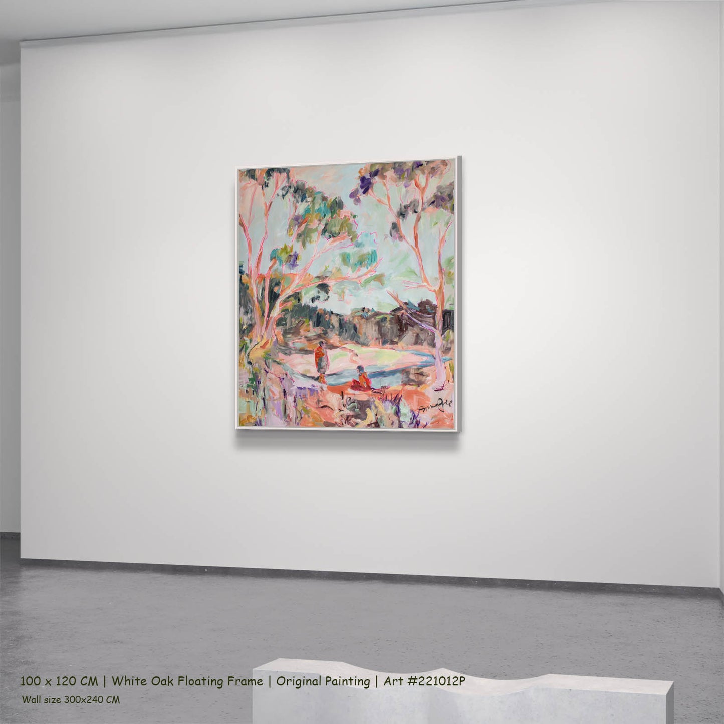 No words, pink, green, brown Original Painting by Summer Jiang