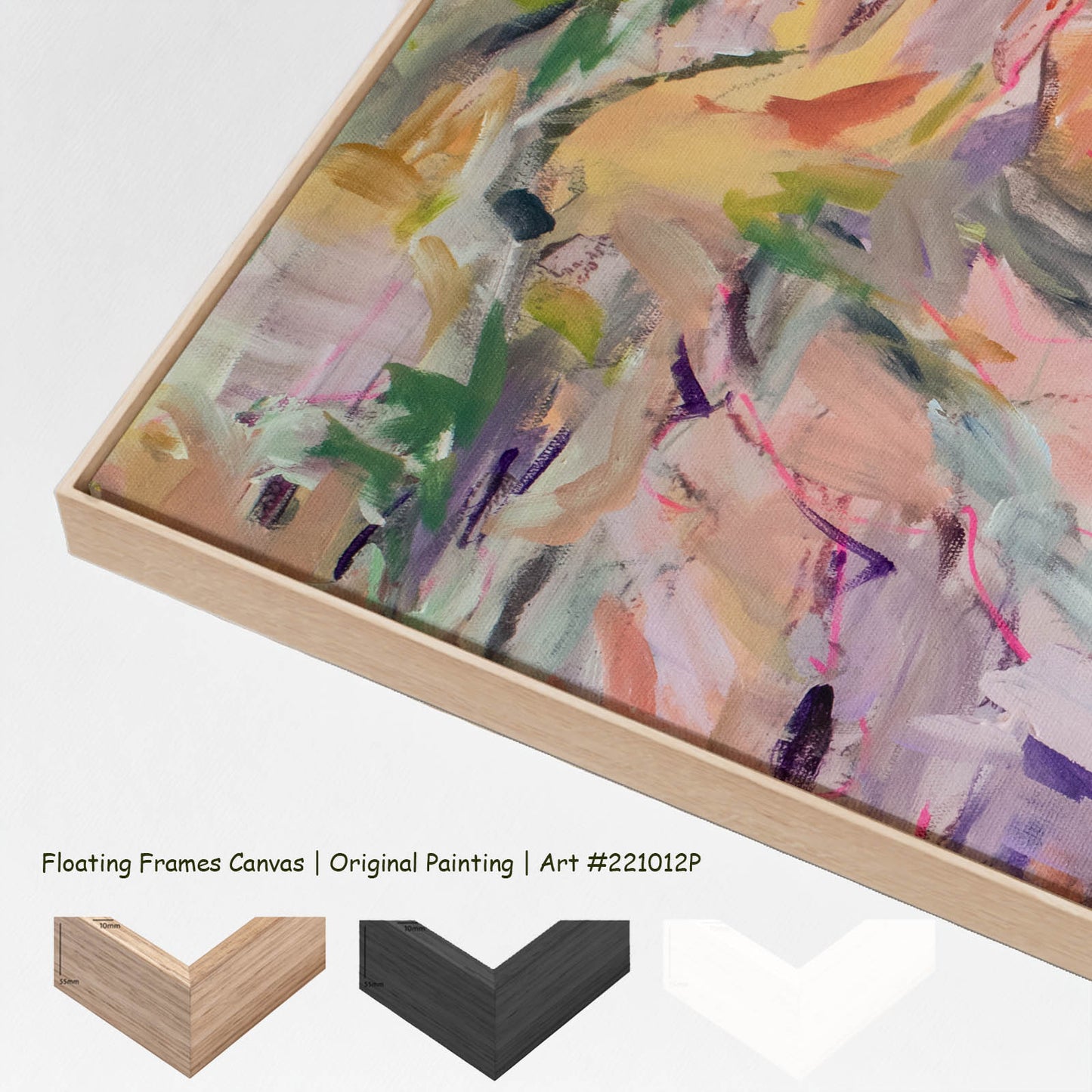 No words, pink, green, brown Original Painting by Summer Jiang
