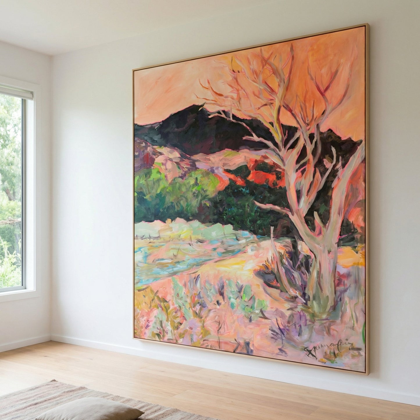 Quiet Grace, orange, green, purple Limited Edition Print by Summer Jiang