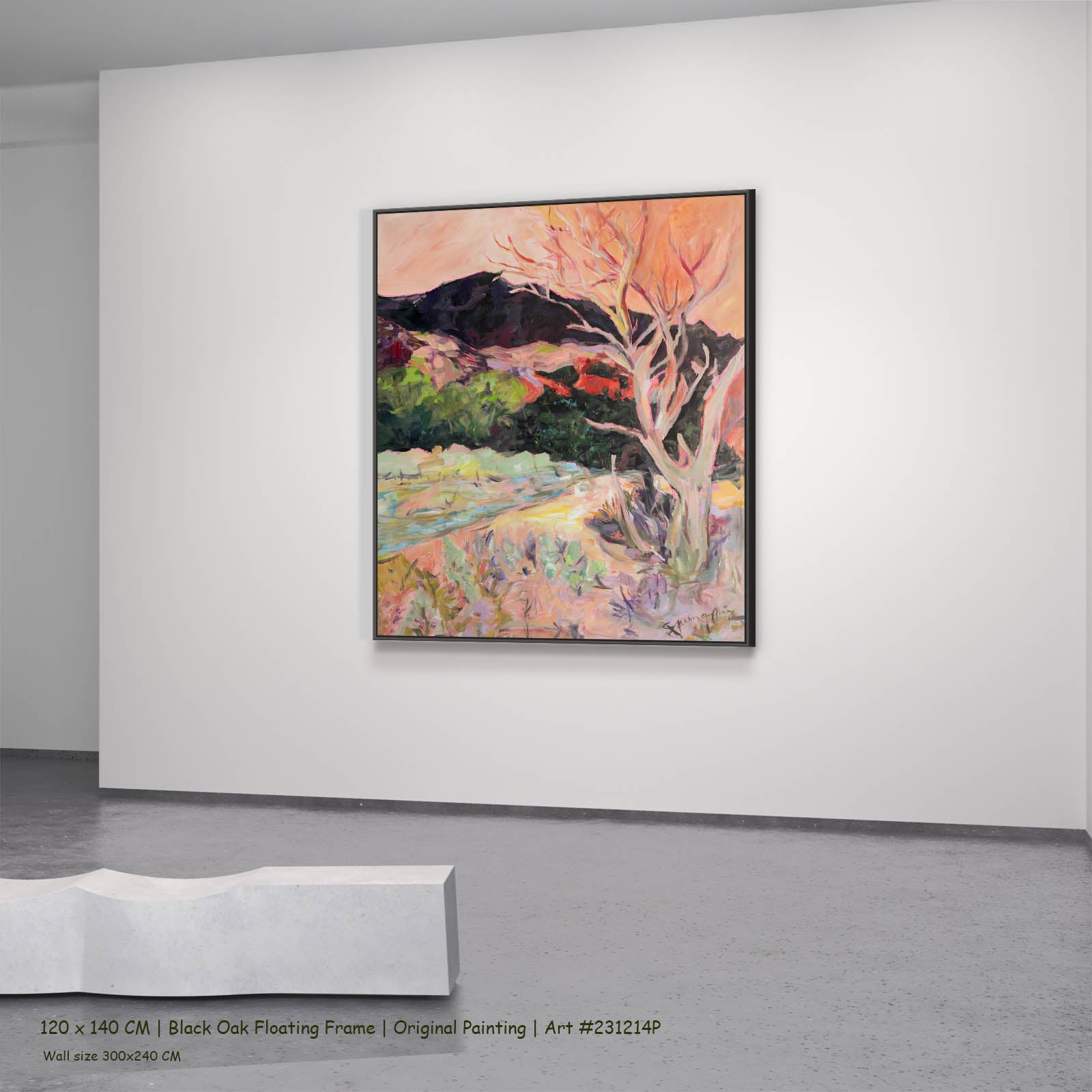 Quiet Grace, orange, green, purple Original Painting by Summer Jiang