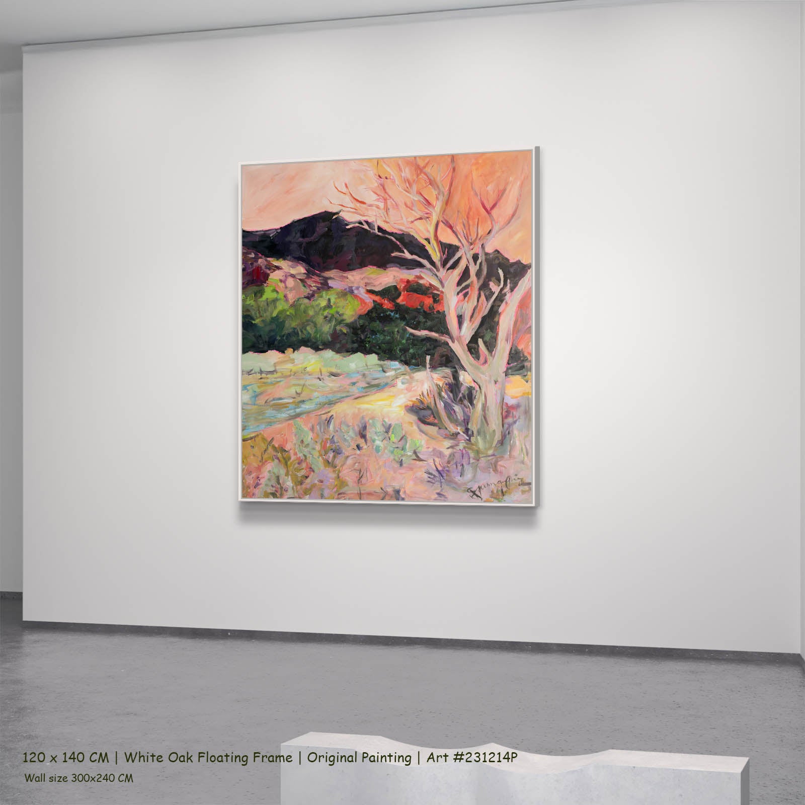 Quiet Grace, orange, green, purple Original Painting by Summer Jiang