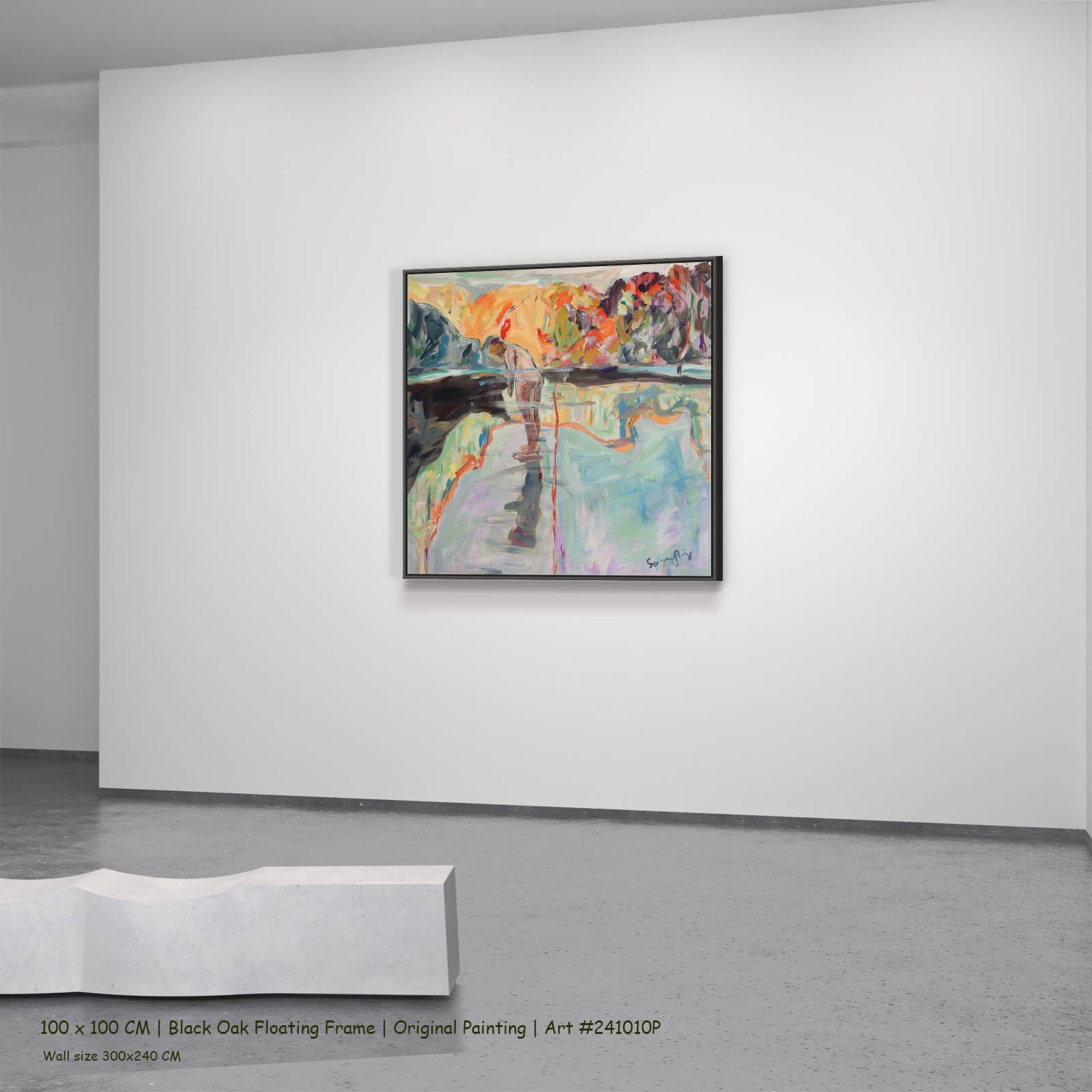 Faithful, orange, green, blue, purple Original Painting by Summer Jiang
